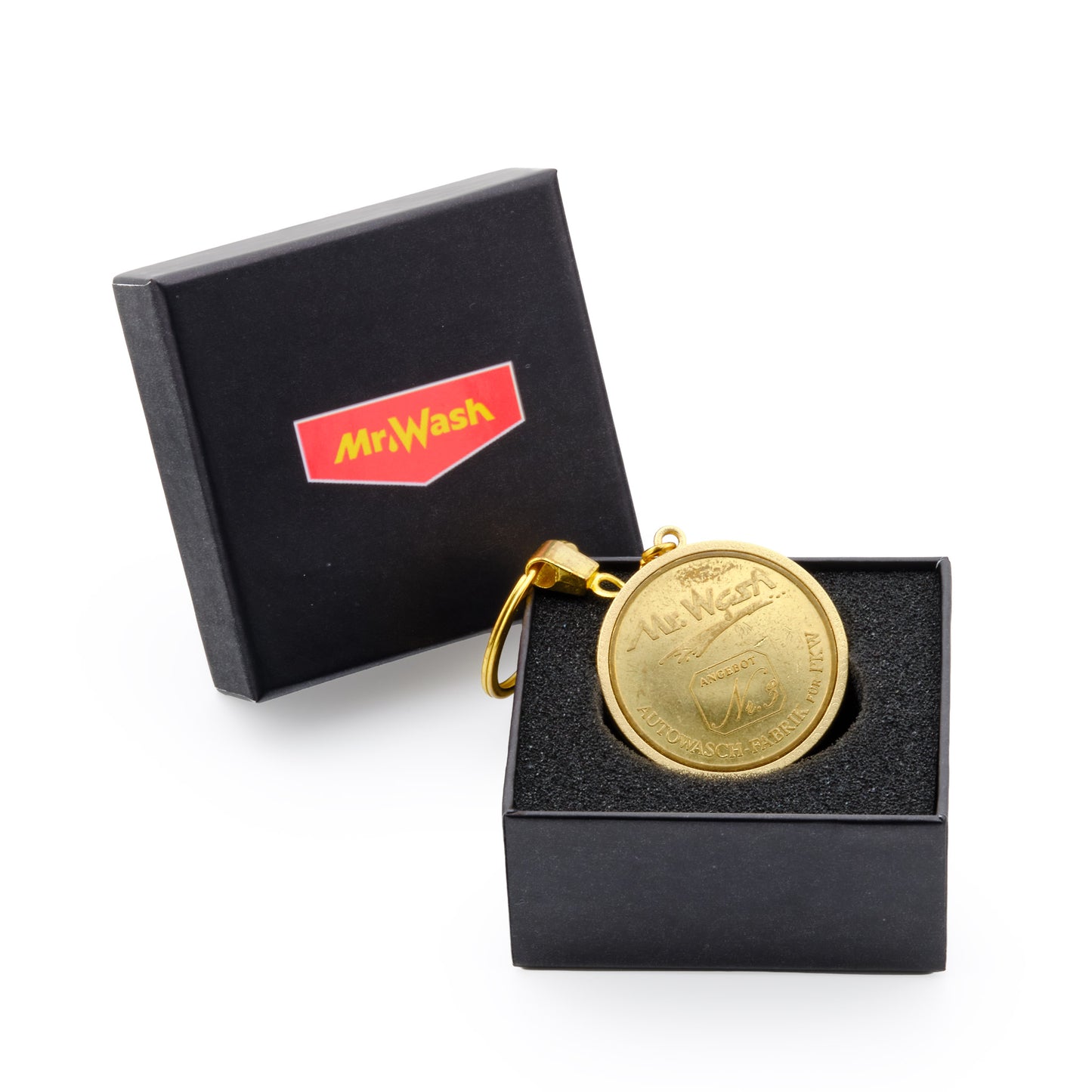 Schlüsselanhänger, goldfarben, Heritage, große Waschmünze Nr. 3 in Aufbewahrungsbox