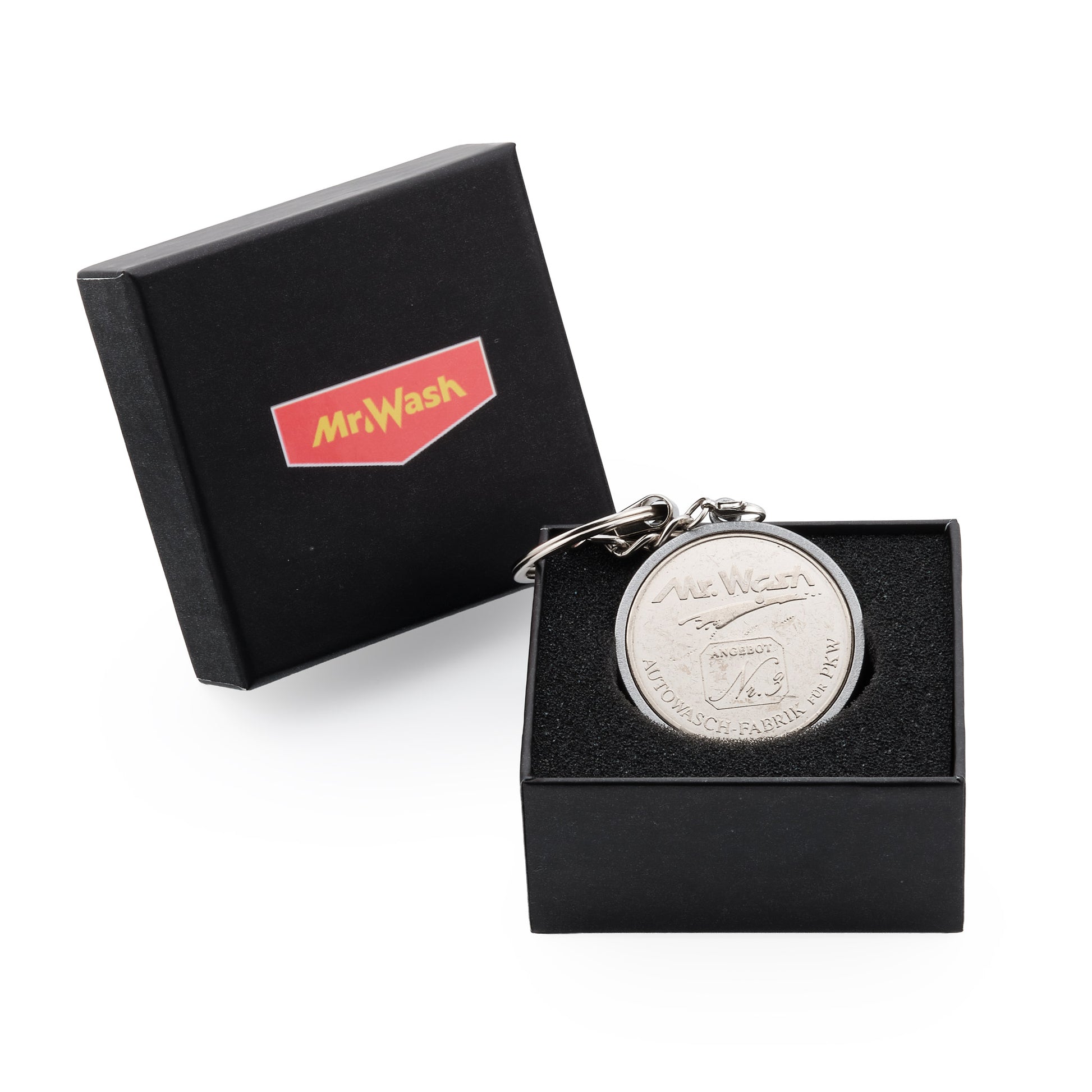 Schlüsselanhänger, silberfarben, Heritage, große Waschmünze Nr. 3 in Aufbewahrungsbox